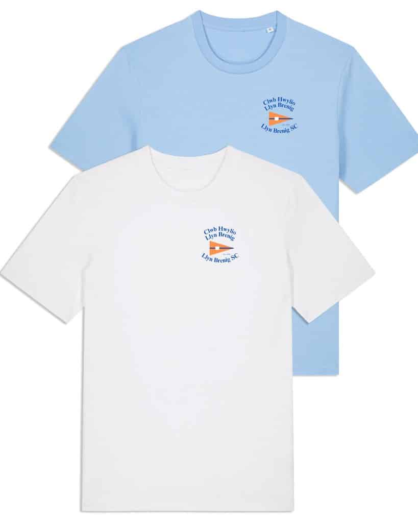 Llyn Brenig Sailing Club T-shirt with small logo.